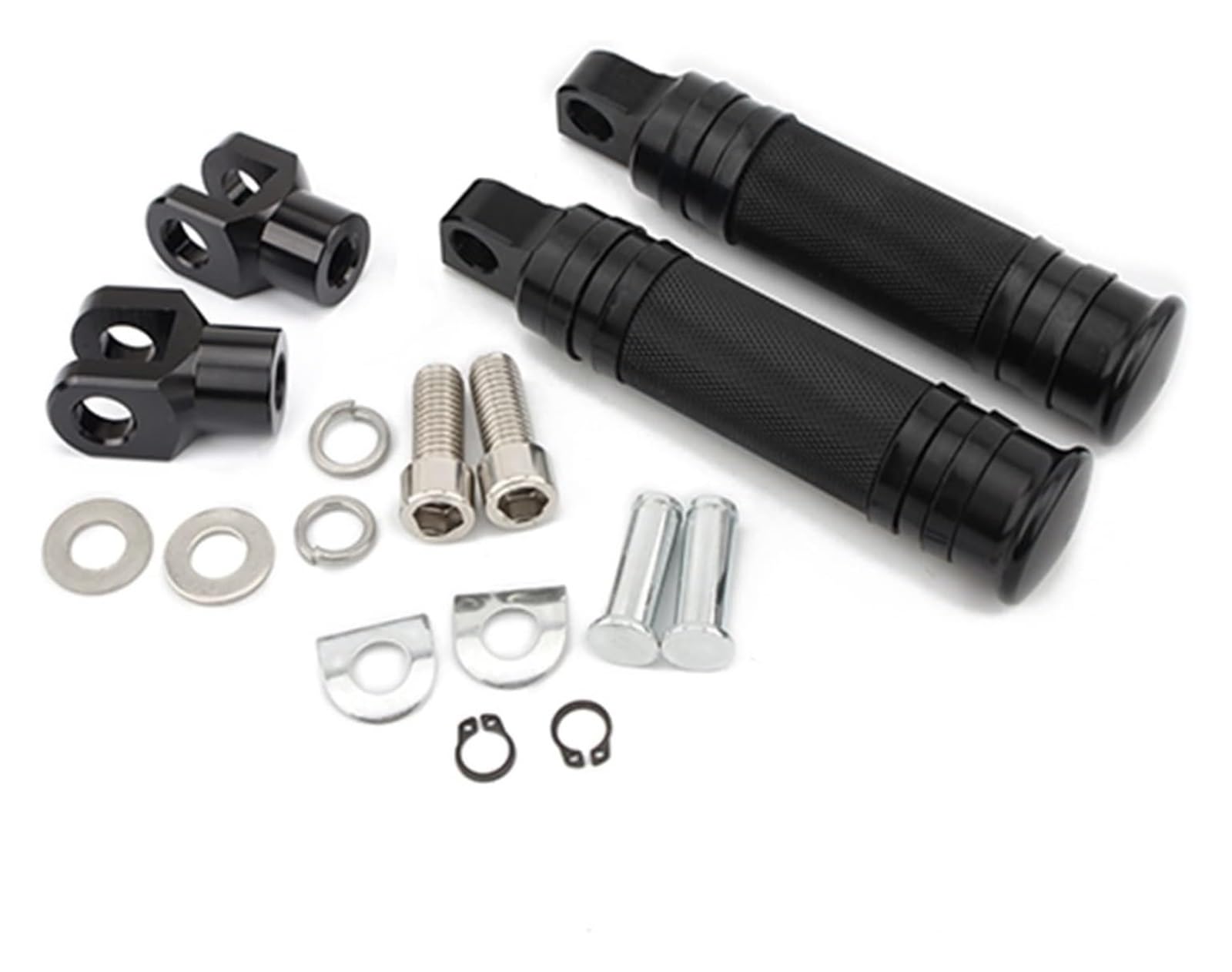 Pedales Motocicleta para MT07 Estriberas Universales De 10 Mm para Motocicleta Estriberas Modificadas para Motocicletas Reposapiés Plegables Juego De Pedales(B)