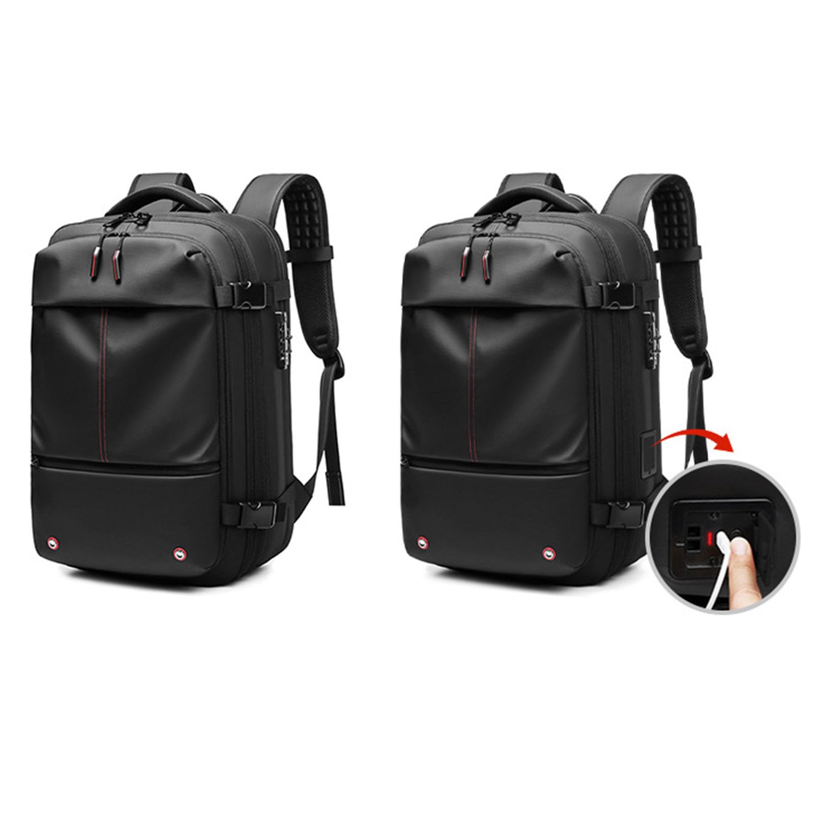 Générique Sac à dos de voyage sous vide pour homme, sacoche multifonctionnelle pour ordinateur, sac de compression sous vide, sac à dos grande capacité en TPU (BK2, One Size)