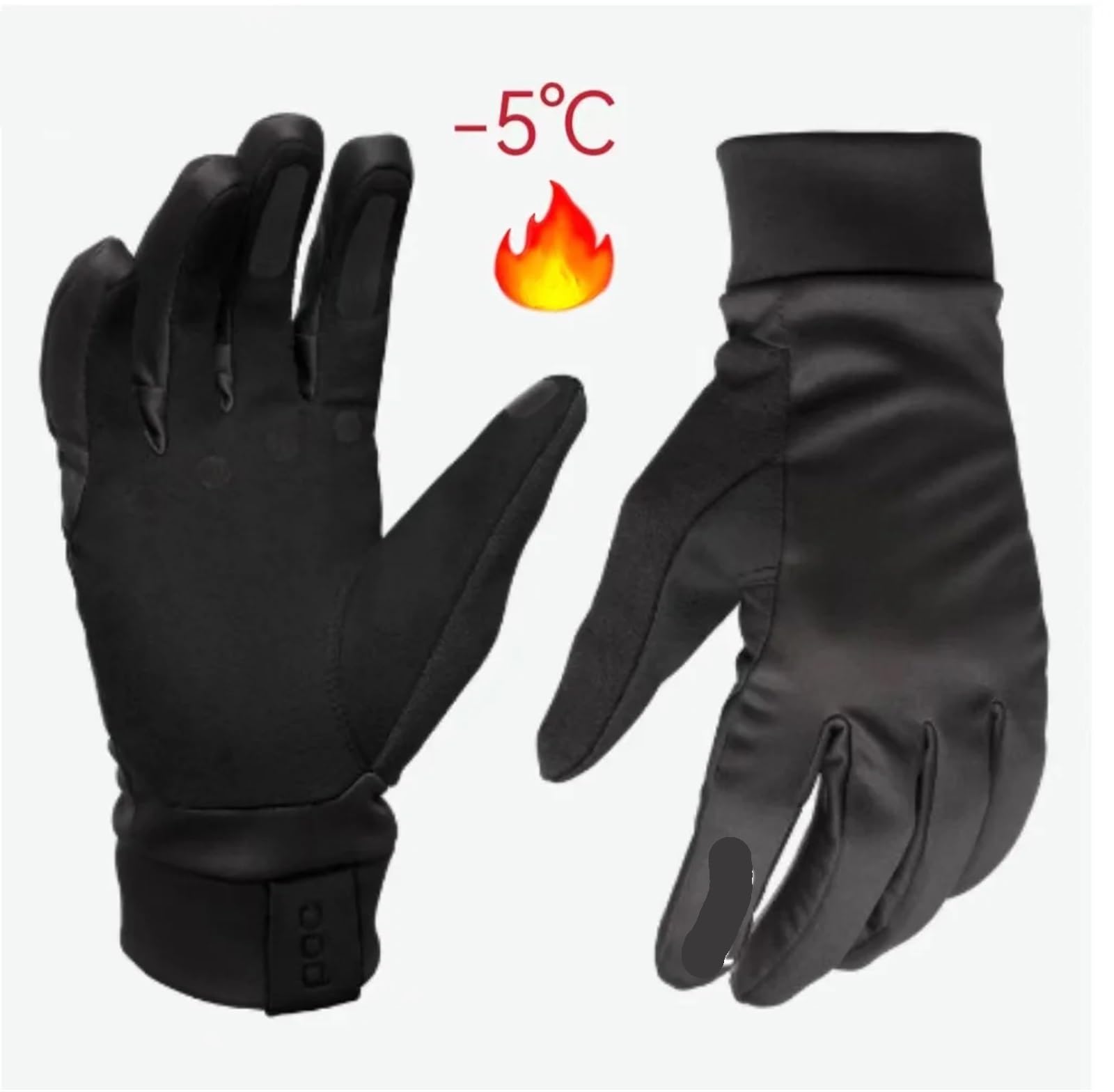 Guantes de escalada for deportes al aire libre, gruesos, resistentes viento y frío, terciopelo invierno, 2 pares Para MontañIsmo