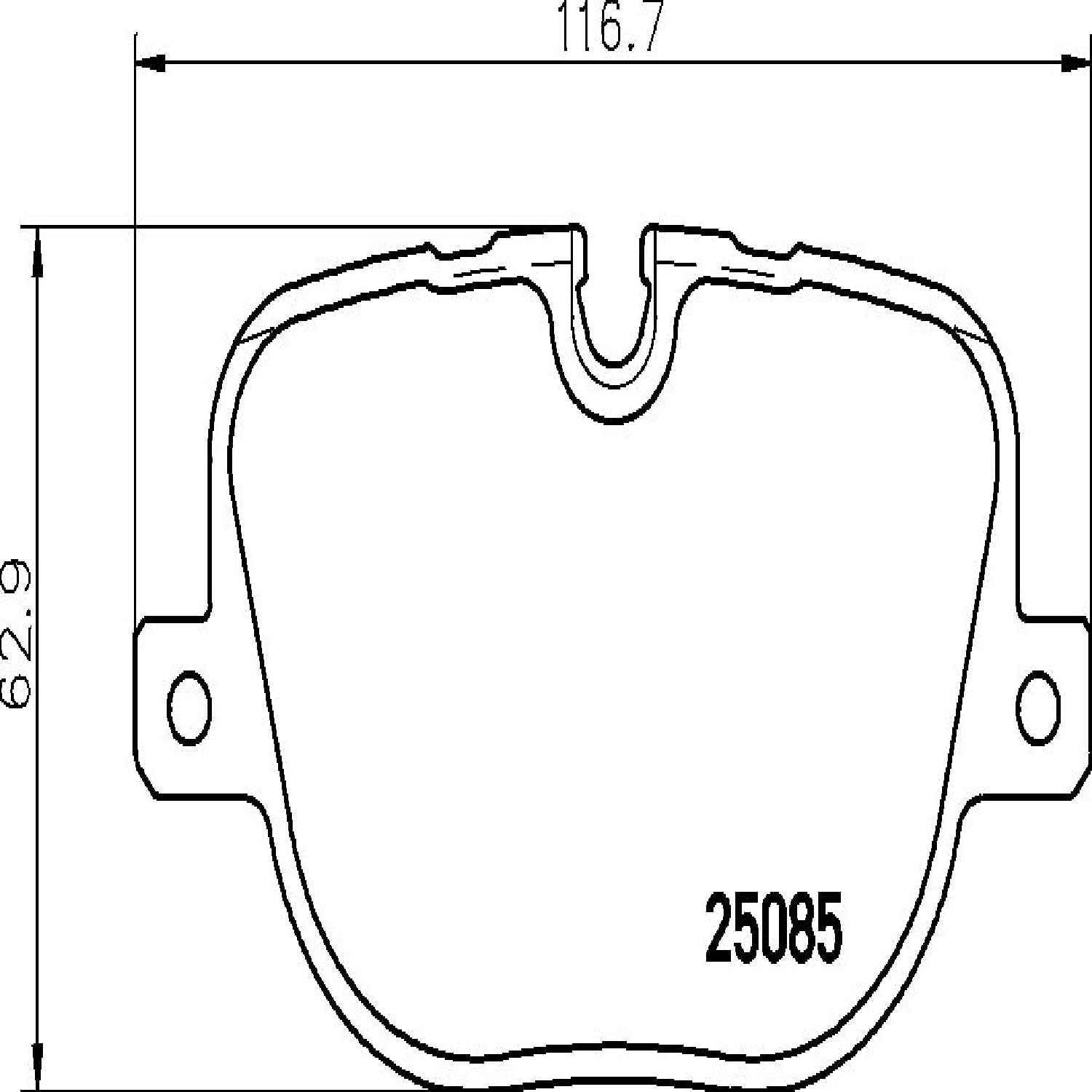 Brembo P44025 Low-Met Rear Disc Brake Pad Set LAND ROVER OE# LR025739