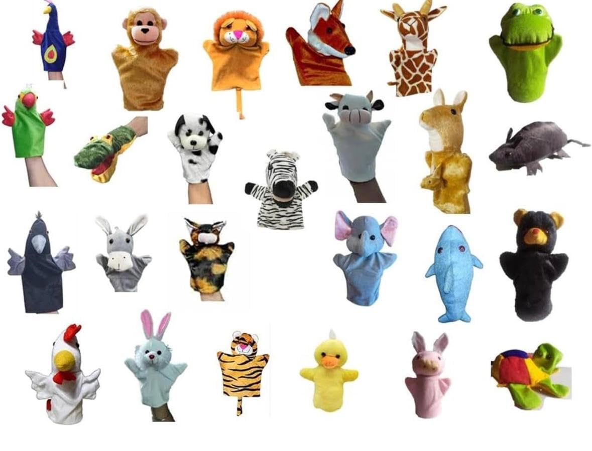 25-Piece Hand Puppets Set | Animal & Bird Plush Characters 12 Inch | Hand Puppets for Kid's Learning Fun Play | Educational Storytelling Plush for Toddlers & Adults-image-32