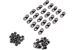 20-Piece Silver Boot Lace Hooks Fittings with Rivets for Shoe Making (Single...
