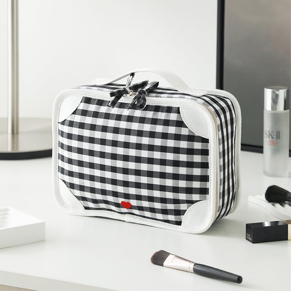 VanFn Cosmetic Bags, Makeup Bag Cosmetic Bag for Women Cosmetic Travel Makeup Bag Large Travel Toiletry Bag for Girls Make Up Bag Brush Bags P.Travel Series