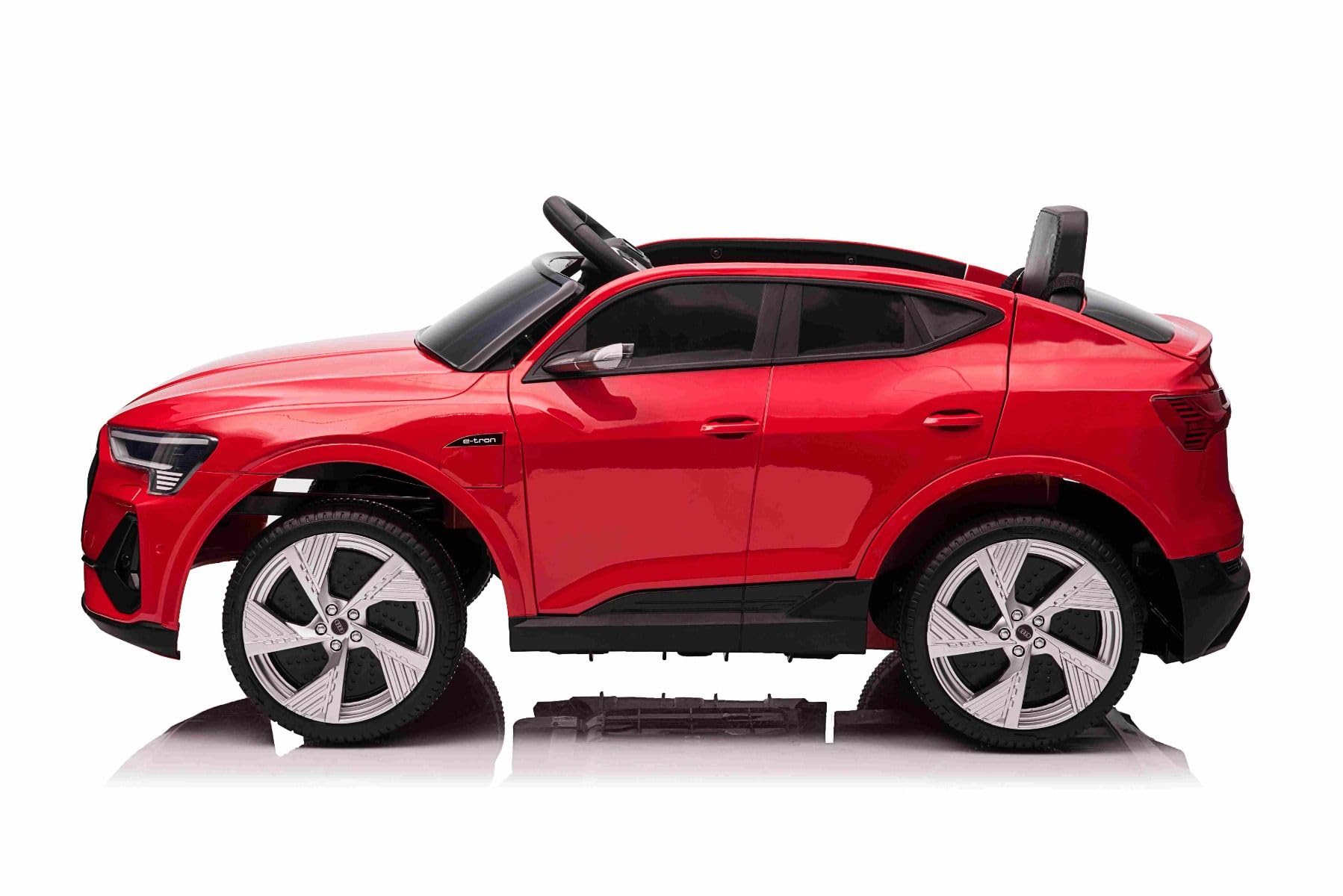 Voiture électrique pour Enfants 12V Audi E-tron Sportback, Rouge, avéc télécommande 2,4 GHz, Mp3/USB/AUX, Suspension, Batterie Lithium, éclairage LED, 2 x 25W Moteurs, Licence Originale