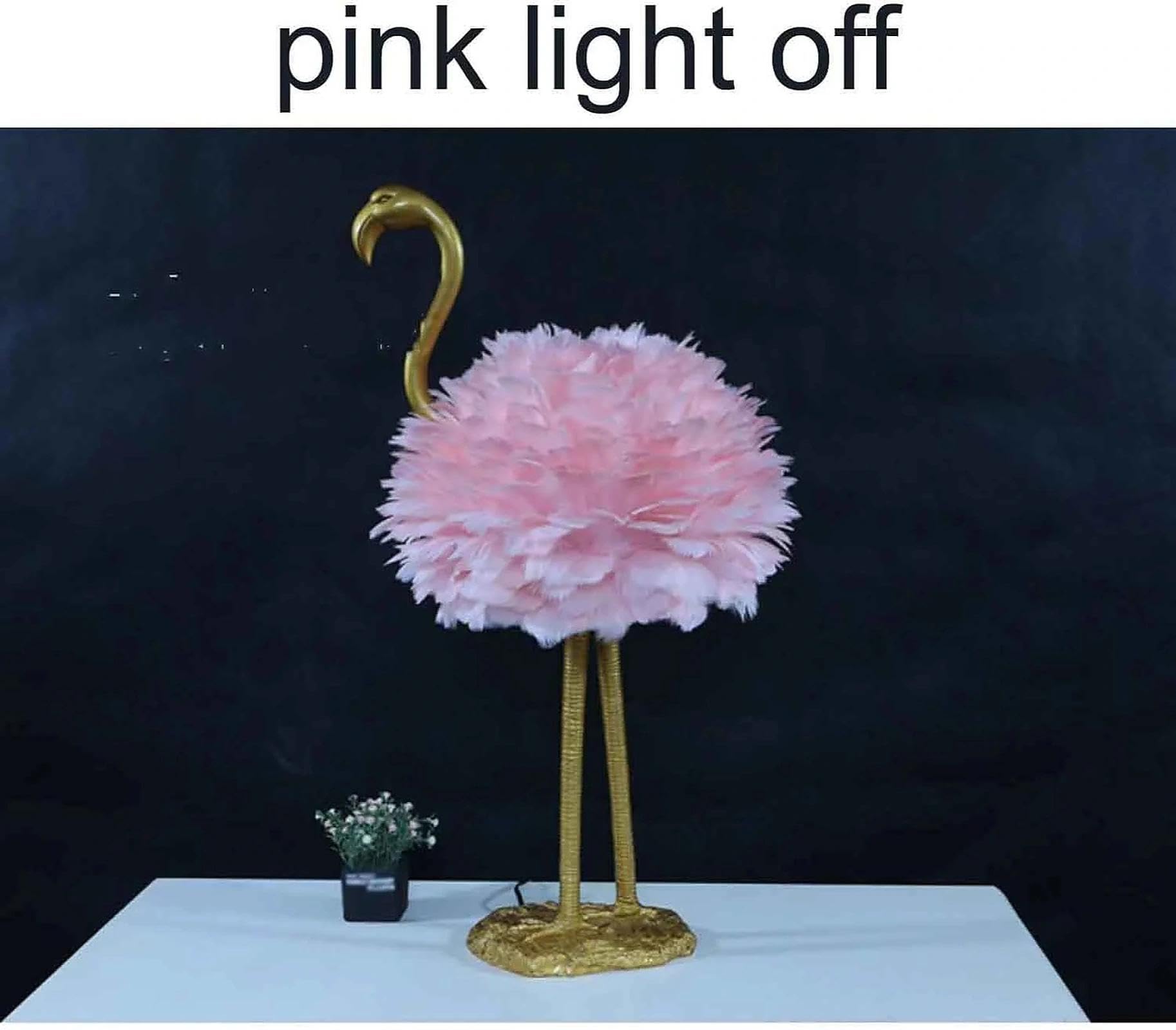 Lampada da tavolo a forma di piuma con telecomando, luce da scrivania a LED rosa per decorazione camera da letto, illuminazione estetica da comodino per camera da letto o soggiorno delle ragazze