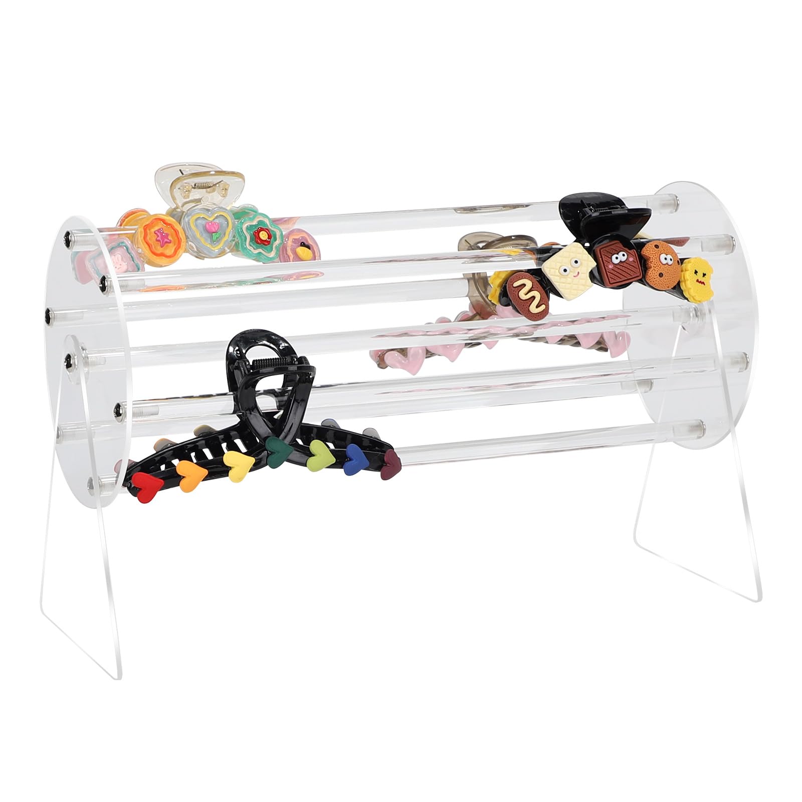 lalago Porta Cerchietti Per Capelli, Organizer Per Fermagli Per Capelli A 360 Gradi, Supporto Per Espositori Per Capelli, Custodia Rotante Per Accessori Per Capelli Per Donne E Ragazze (In piedi)