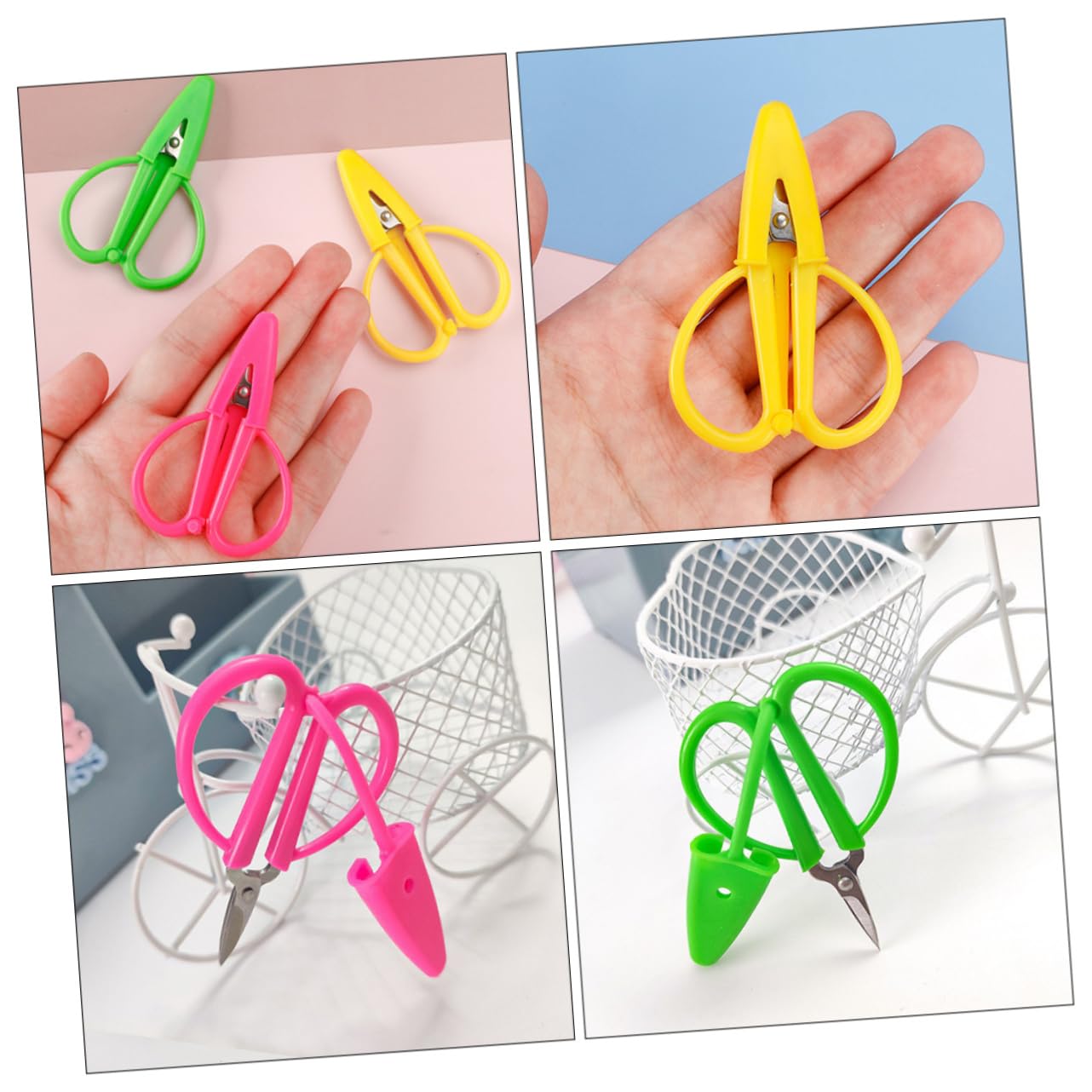 Lurrose 18stücke Mini Stoffschere Mit Schutzhaube Ergonomische Nähschere Für Präzises Schneiden Von Stoffen Für Zuhause Büro Und Nähbedarf Farben
