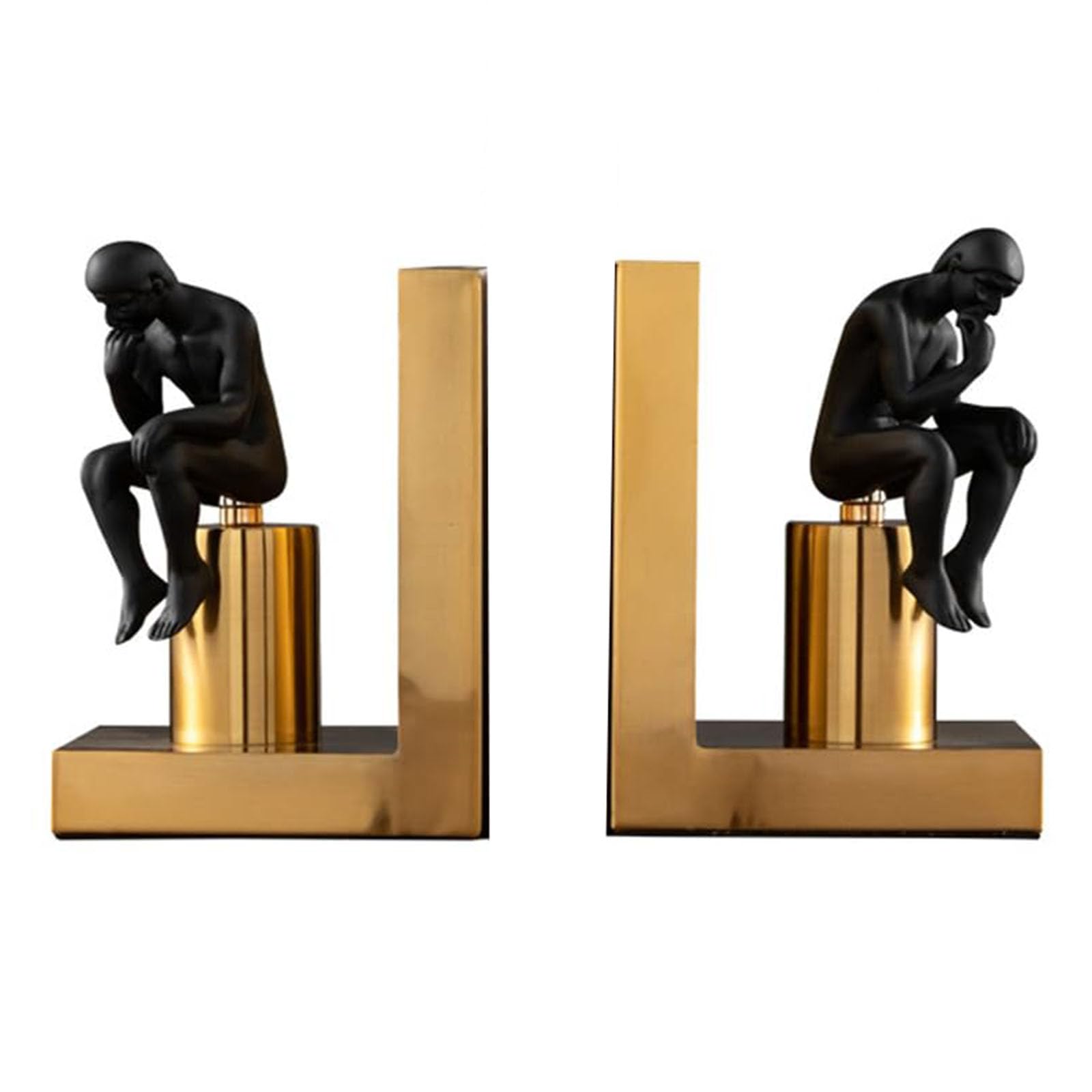 Vinbcorw Decorative Bookends, Sturdy Book Holders for Shelves, Weighted Bookends, Anti-Slip Design for Home Office/Library