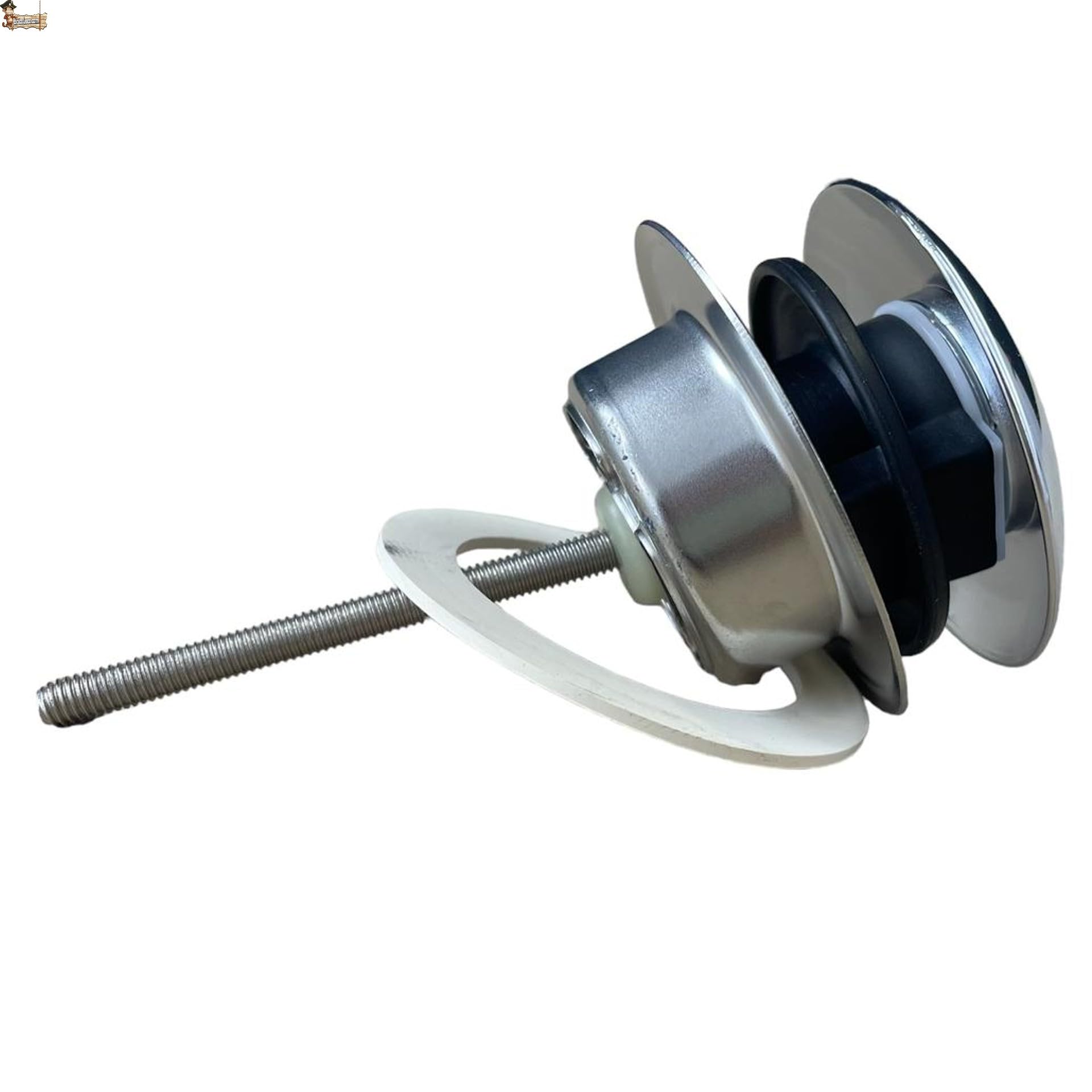 BricoLoco.com Tapón Lavabo Click clack Universal. Pack 4 uds. Sistema de Mecanismo Muelle Clic clac para convertir tapón Convencional de Rejilla en válvula Click clack. Lavabo, bañera, Fregadero (4)
