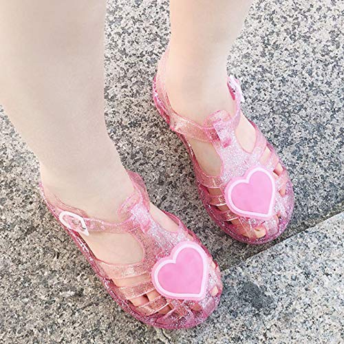 White Sandals for Girls Sandals Solid Summer Girls Shoes Kids Baby Children Princess Beach Baby Shoes (Pink, 4-4.5 Years)3