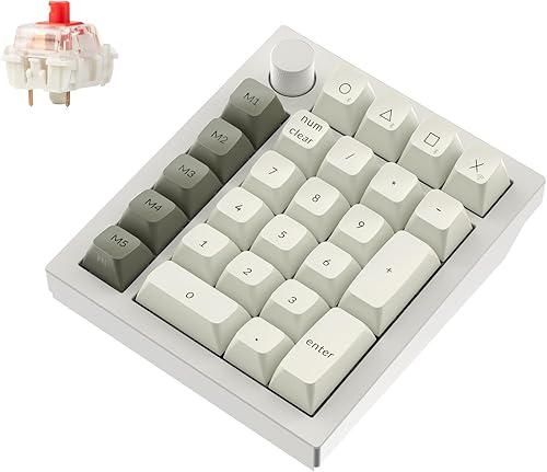Keychron Q0 Max - Bloc de números mecánico inalámbrico personalizado, 2.4 GHzBluetooth 5.1bloc de números QMK con cable, RGB intercambiable en