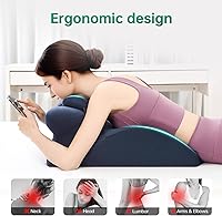 Vista 6 de Almohada ergonómica de espuma viscoelástica: almohada propensa para dormir, almohada de lectura para cama, apoyo específico para dolor de espalda
