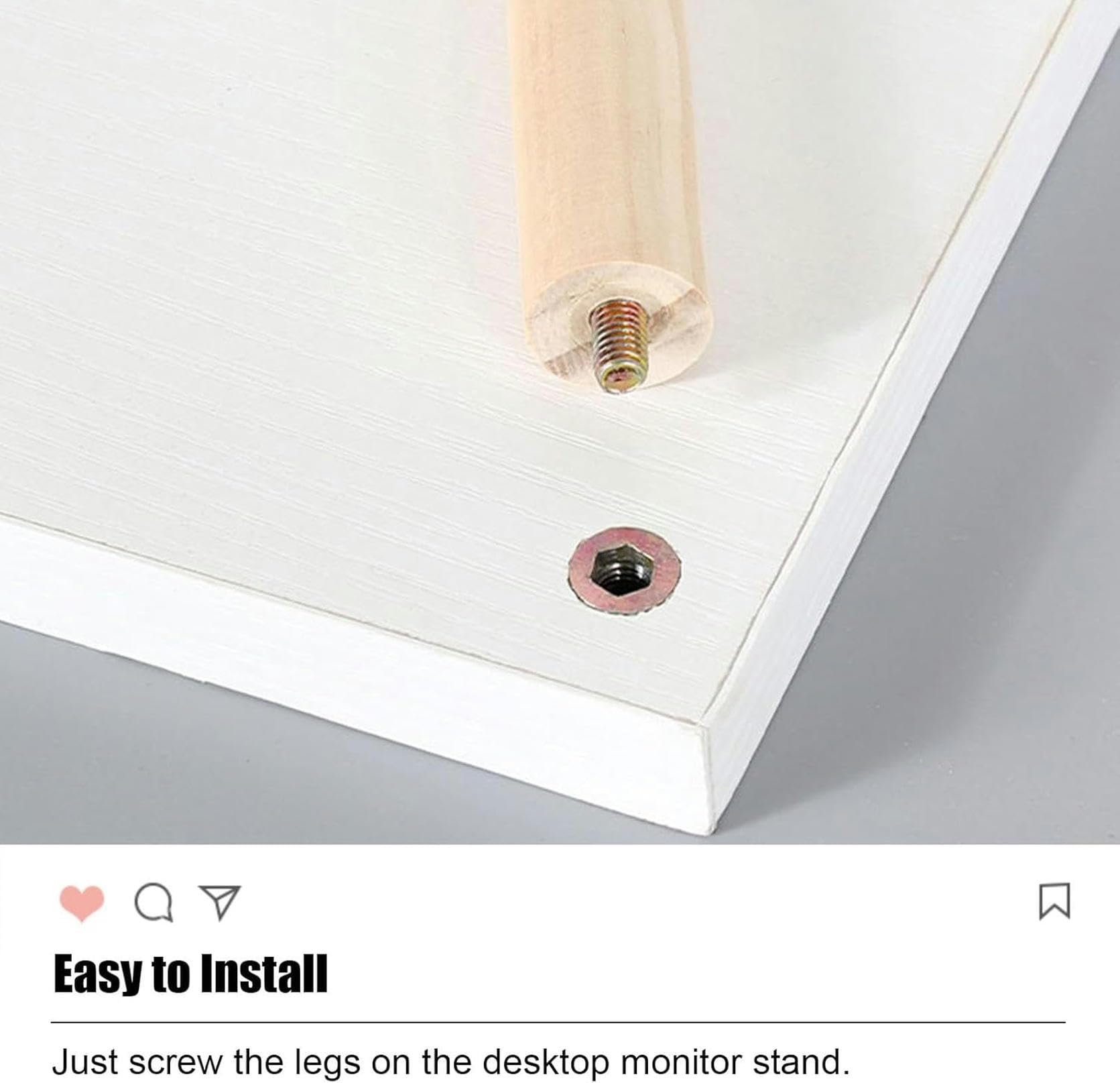Supporto per monitor da scrivania ad angolo, Ripiano angolare for scrivania in legno bianco a doppia alzata, regolabile in lunghezza, ripiano sovrapposto for organizer da scrivania for laptop/schermo/