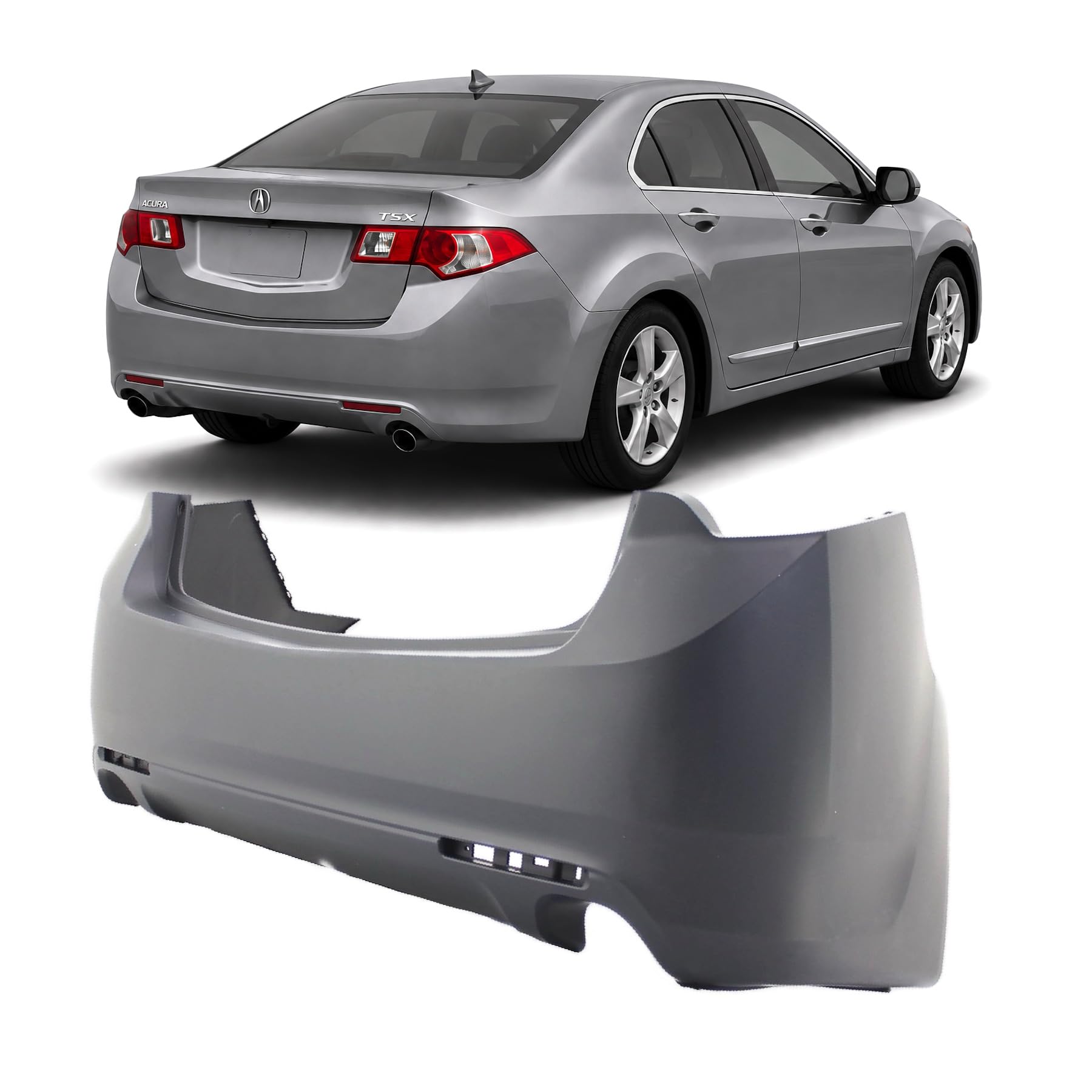 FitParts Compatible with Acura TSX 2009–2014 Rear Bumper Cover