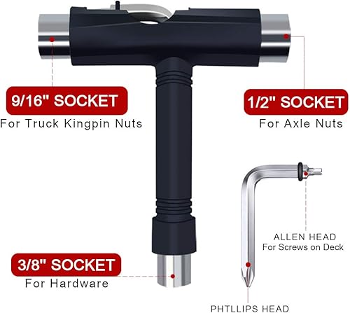 Miniatura 3 de C&Xanadu Upkeep All-in-One Multi-Function Portable Skate Tool with 2-in-1 Allen Wrench & Phillips Head Screwdriver for Adjusting and Tightening