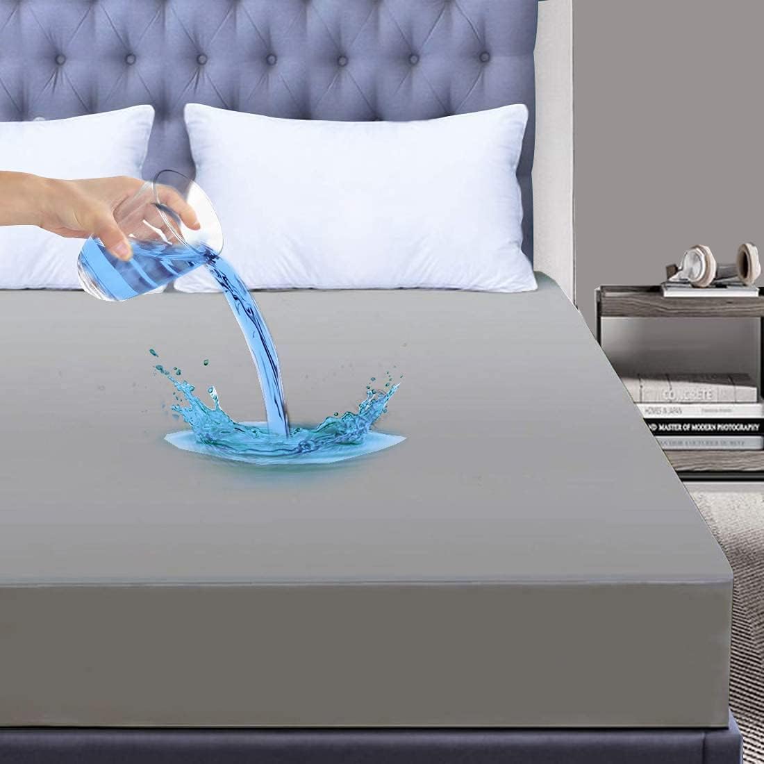 KEDARA CLOTH Waterproof Soft Terry Cotton Breathable Elastic Fitted Style Mattress Protector/Bed Cover - 60 x 72 Inch / 5 x 6 Feet / 152.5 x 183 CM, Small Queen Size, Grey (B0CJ31FMFX) Amazon Price History, Amazon Price Tracker