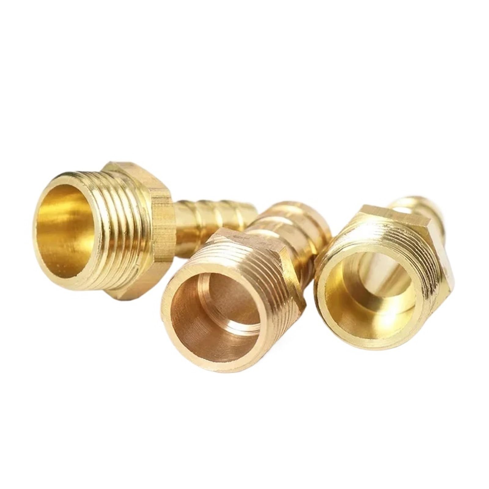 Raccordo di giunzione con barbiglio in ottone, Raccordi for tubi flessibili in ottone con filettatura maschio, 6 mm-16 mm, 1/8-3/4 pollici(Barb 10mm-3I8 20 Pcs)