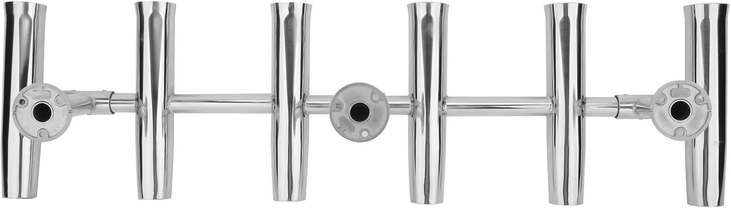 YaeMarine 6 Tube Stainless Rocket Launcher Rod Holders Adjustable Can Be Rotated 360 Deg