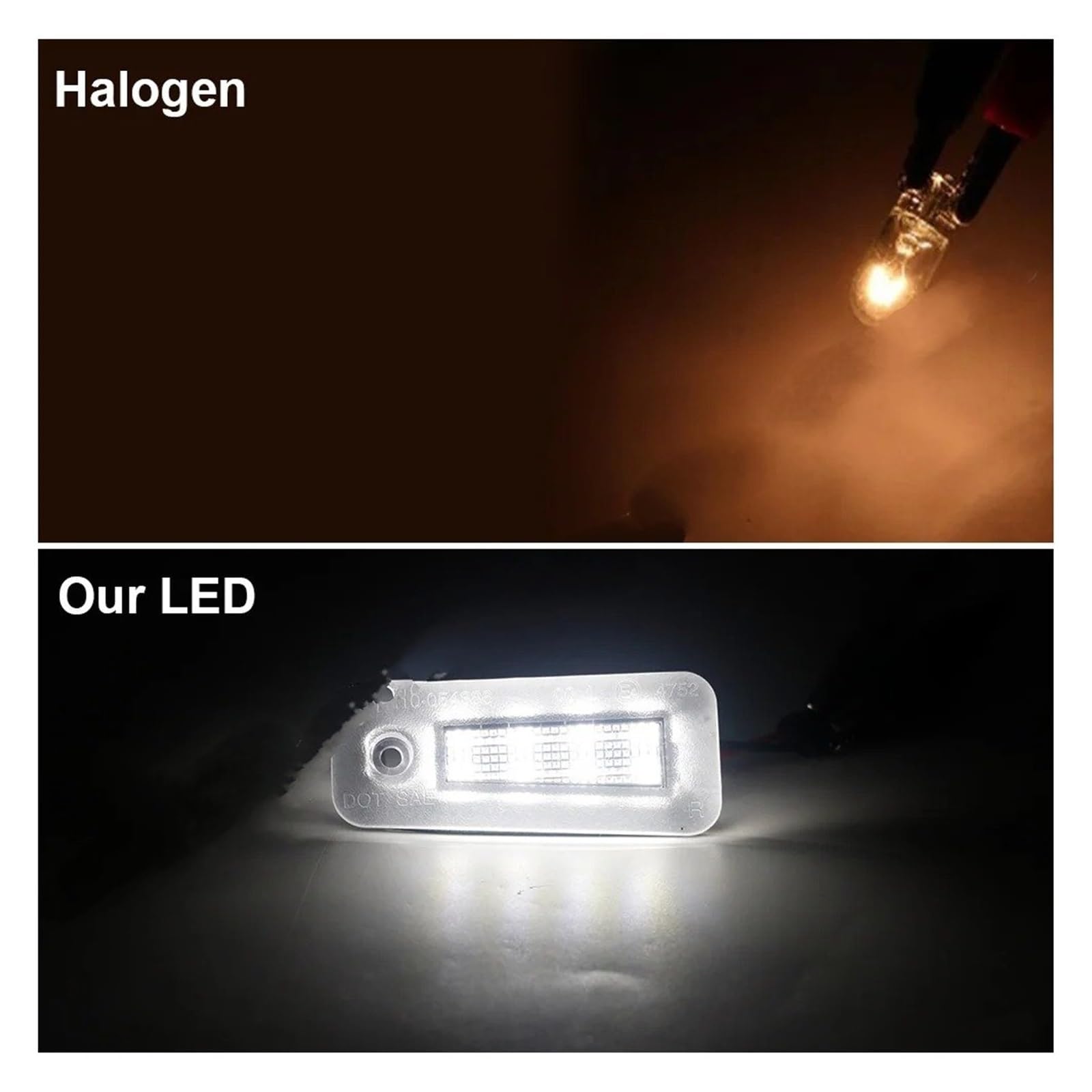 Coche Lámpara Numero Para Chrysler 200 2015-2017 Luces LED De Matrícula Traseras Blancas 2 Unidades
