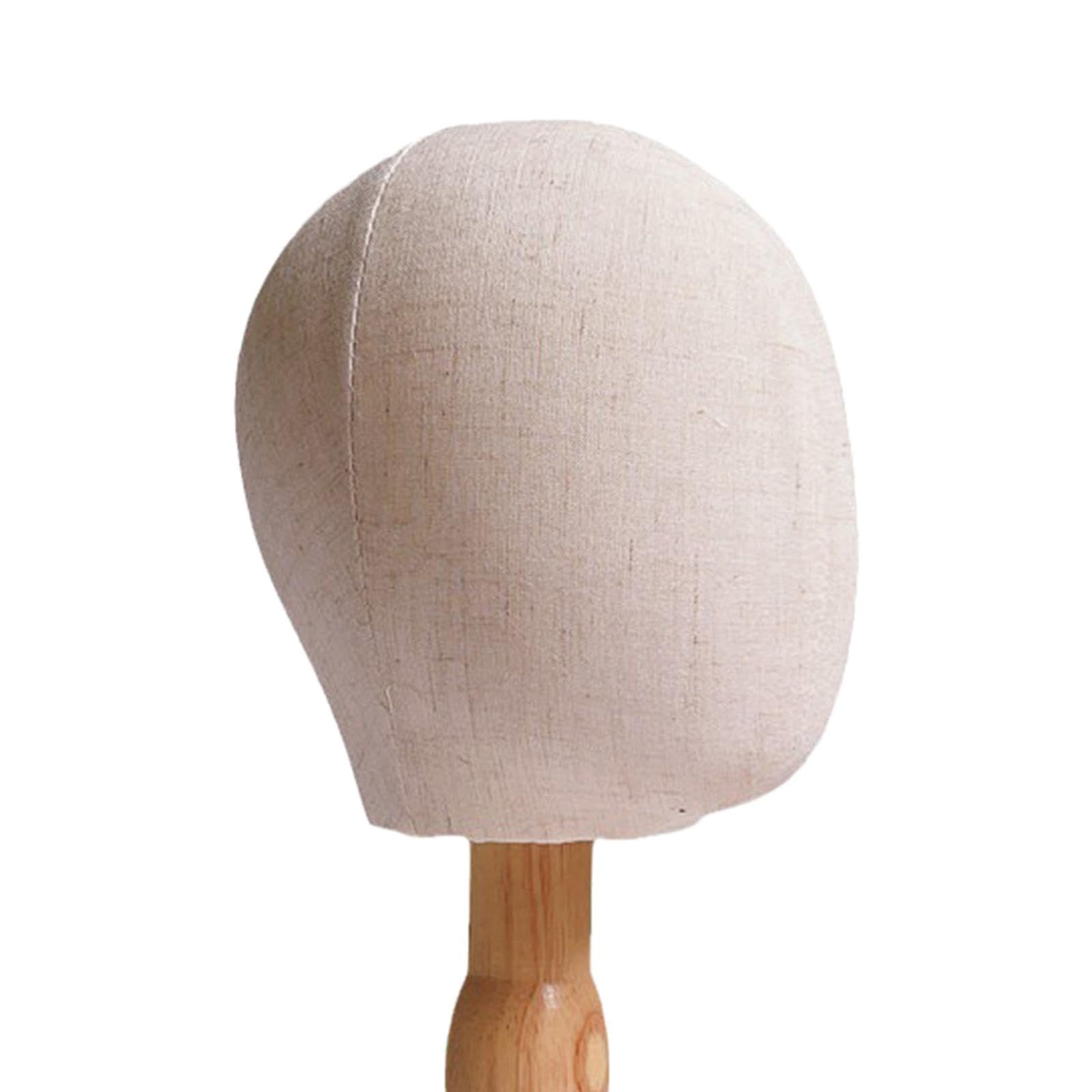 Supporto per Parrucca per Testa di Manichino per Bambini con Base in Legno Staccabile, Porta Cappelli per Salone, Uso Personale, Centro Commerciale, 46 cm