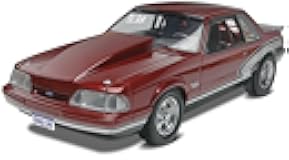 85-4195 '90 Ford Mustang LX 5.0 Drage Racer Model Car Kit 1:25 Scale 139-Piece Skill Level 5Plastic Model Building Kit, Red