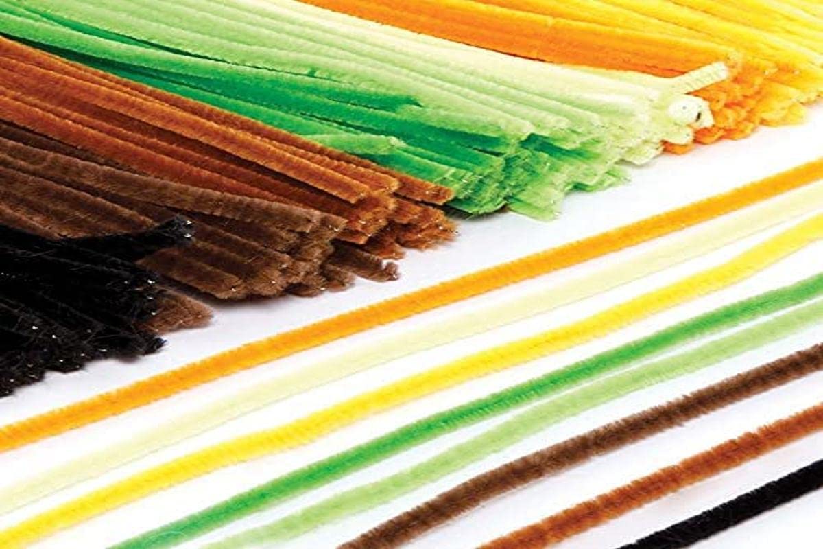 Baker Ross AX998 Jungle Pipe Cleaners Craft Set - Pack of 160, Craft Wire, Card Making Supplies, Childrens Arts and Crafts Materials, Embellishments for Crafting