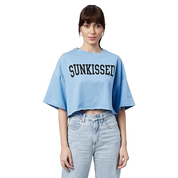 Oversized t shirt crop top Clearance