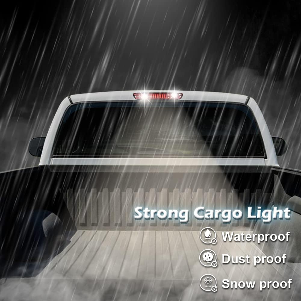 GRAND ORANGE LED 3rd Brake Light Compatible with 2004-2012 Chevy Colorado/2004-2012 GMC Canyon/2006 2007 2008 Isuzu I-Series Third Tail Brake Light Cargo Lamp Red Lens Chrome Housing