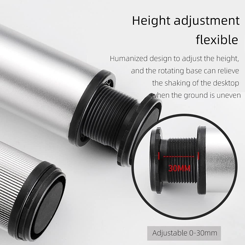 Gambe per tavoli mobili per divani tavoli scrivania in tubo di metallo gamba nero acciaio inossidabile Lega di alluminio Colonna di supporto diametro 6 cm altezza bisogno formato personalizzato