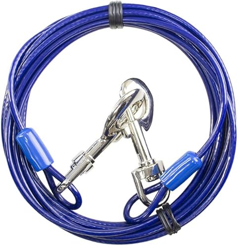 Miniatura 2 de BV Cable de amarre para mascotas para perros de hasta 90125250 libras, 2530 pies (60 libras15 piesazul)