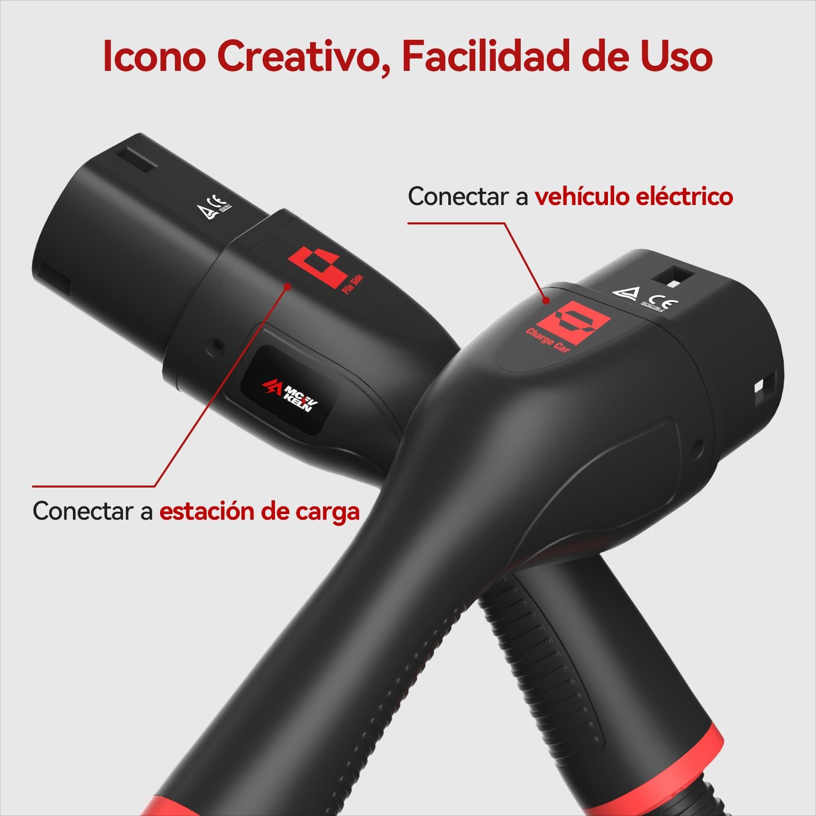 EV Cable de Carga Tipo 2 a Tipo 2 Monofásico| 7.2kw| 32A| 7M Cable de Carga Rápida para Vehículos Eléctricos Cable Tipo 2 de Coche Eléctricos con Bolsa para Cables