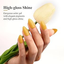 Imtiti Warm Yellow Gel Polish, 0.5 oz Autumn Winter Gel Nail Polish Kit for Women Girls - DIY Nail Art Manicure Salon