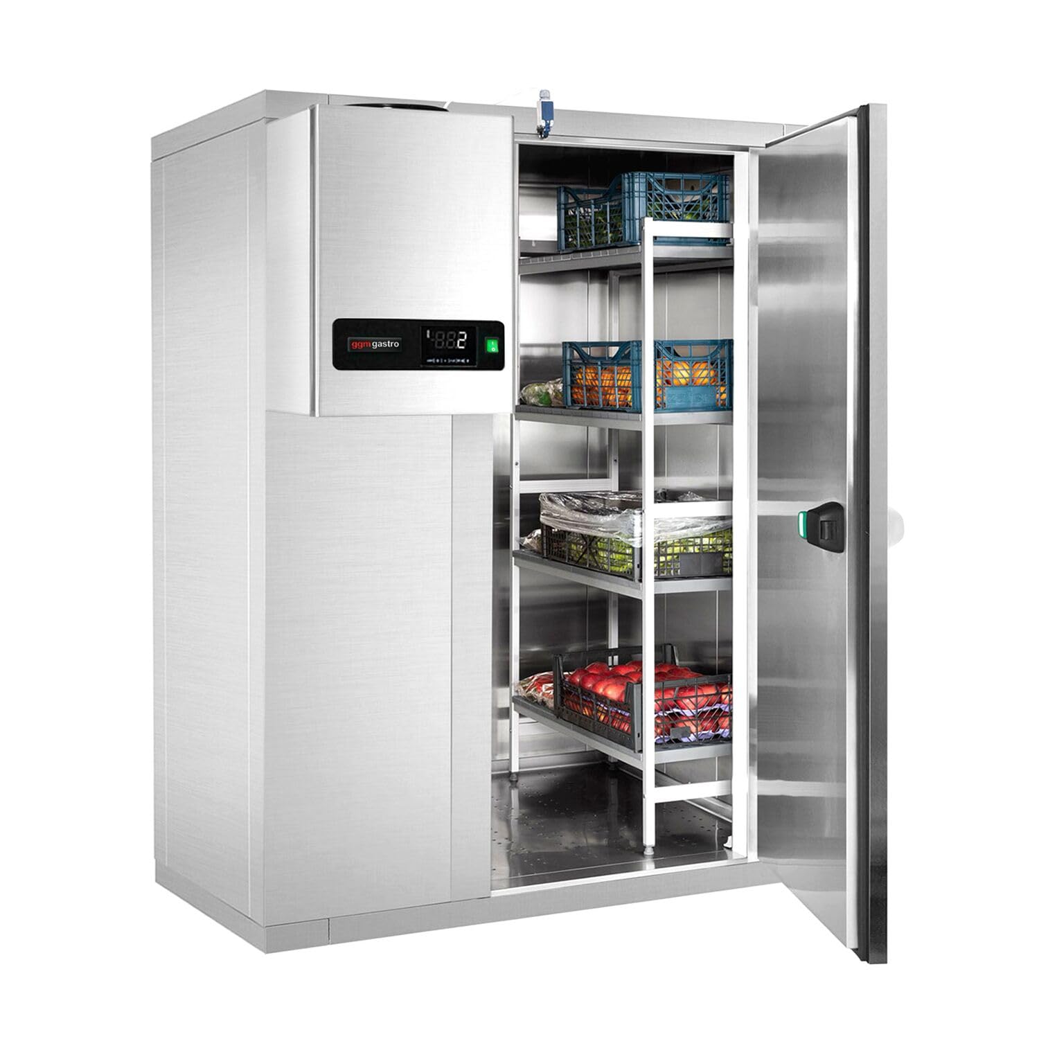 GGM Gastro | KF1212E#WKAF5END | Edelstahl Kühlzelle - 1200x1200mm - 1,8m³ - inkl. Kühlaggregat