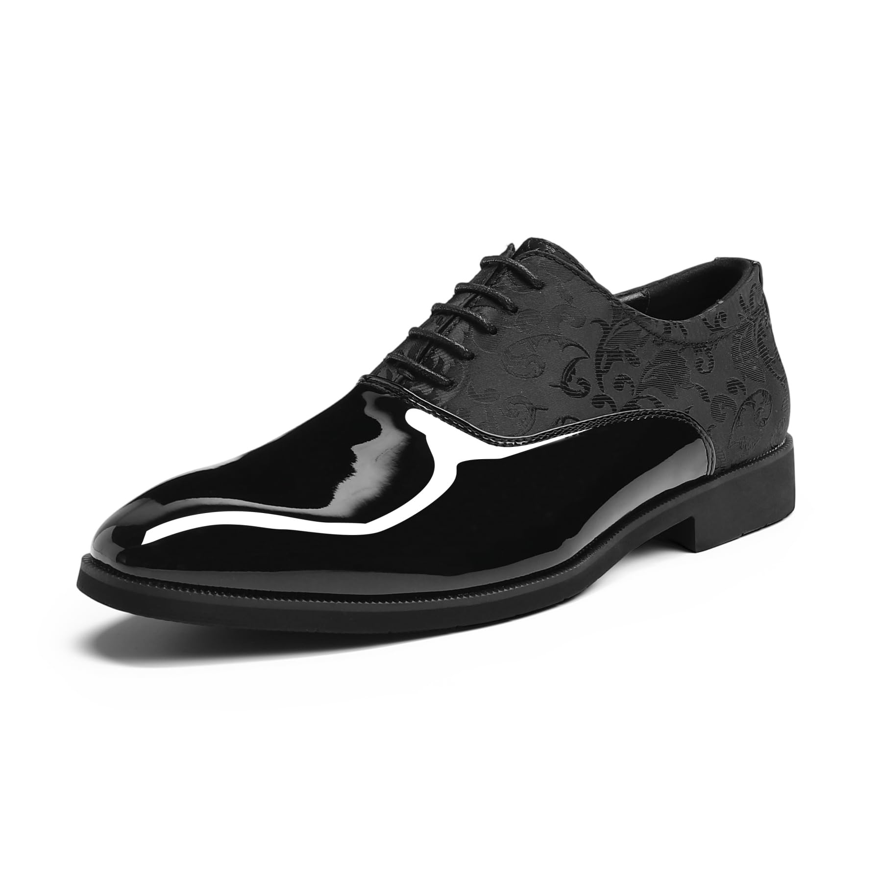 Allthemen Scarpe Uomo Jacquard Punta Affusolata Derbys Formali Comode Oxford con Lacci Traspiranti