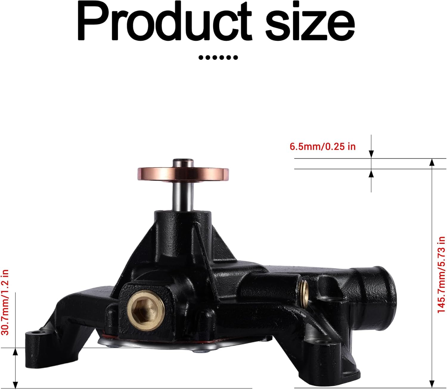 AULINK Sea Water Pump (Original Bronze Impeller,C&U Bearing) 8M0113734 3853850 8503991 For 4.3L 5.0L 5.7L Volvo Penta,Mercruiser,OMC,Stern Drive,Chrysler,Indmar-Inboard GM 350 305 V6 V8