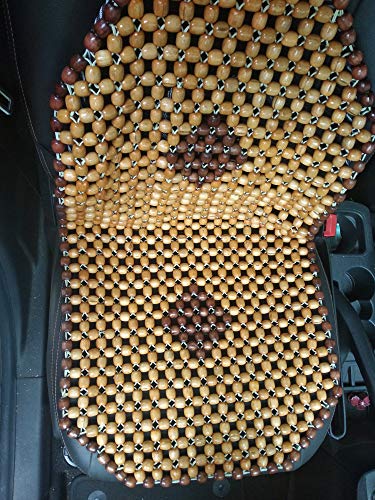 Image of Q1 Beads LCapBG Wood Beaded Seating Pad Cap Model Cushion for All The Cars Office Chair /Home Chair /Truck(Universal Fit, 1 Pc.), Multicolor