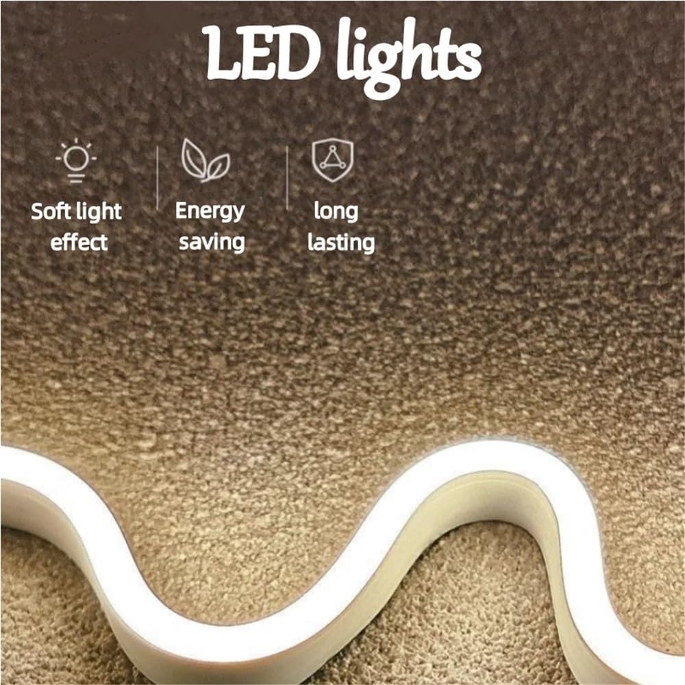 Simple Wall Decoration, Sandstone Wall Art, Luminous Wall Sculpture, Suitable for Living Room, Entrance, Hotel Lobby, Corridor(Black,19.7 * 39.4in) - Image 5