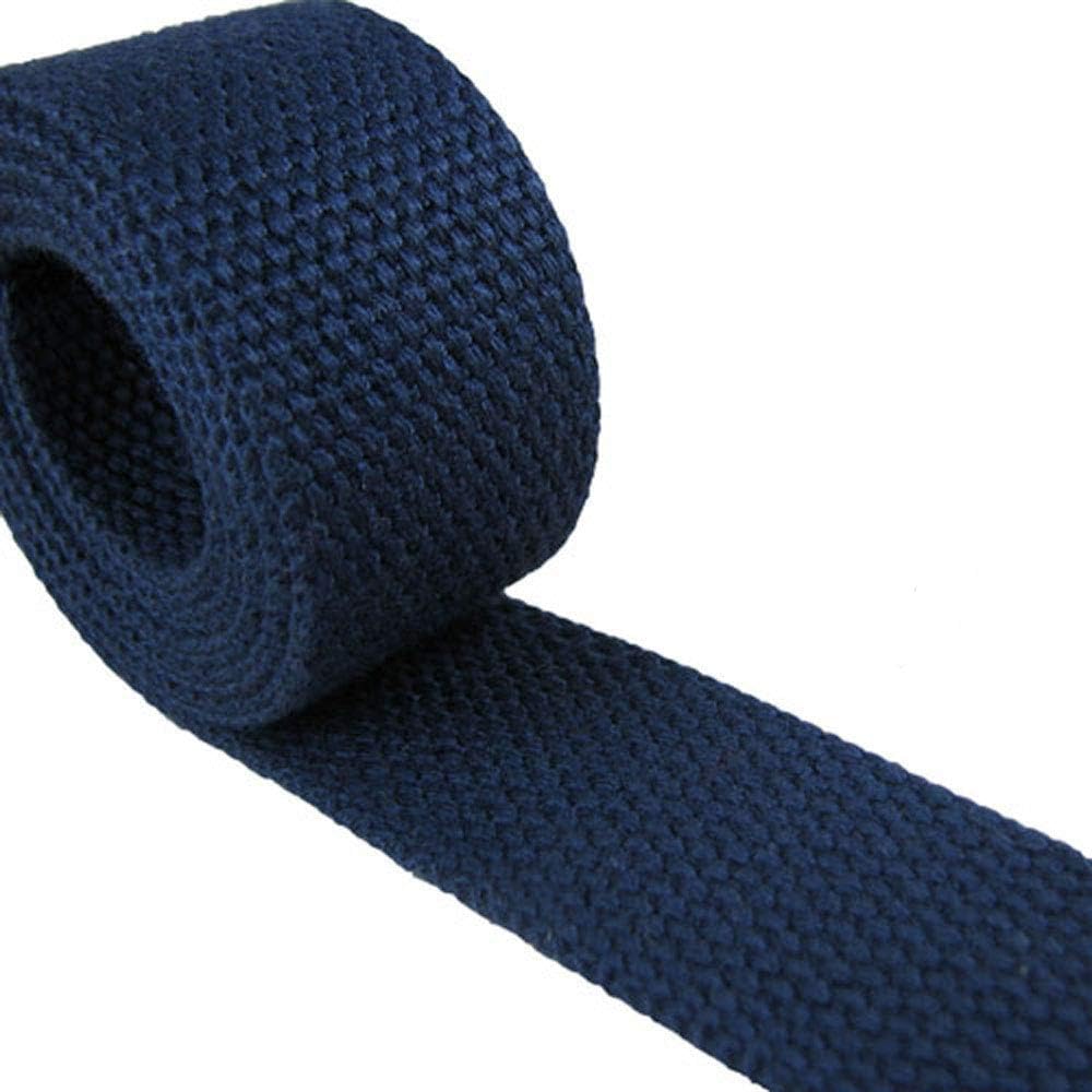 5 Yard Cotton Webbing - 1 1/4" Medium Heavy Weight -Navy