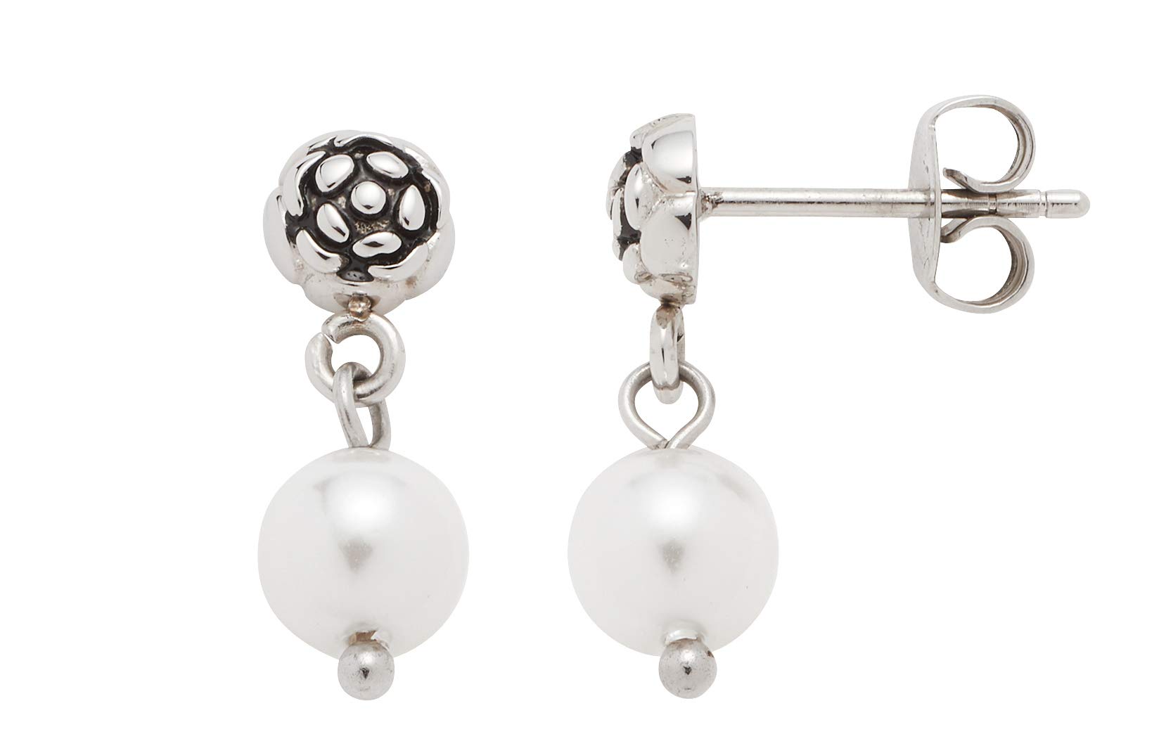 JEWELS BY LEONARDO Damen-Ohrstecker Vaporoso, Edelstahl mit Imitations-Perlen, Größe (B/H/T): 6/2/14 mm, 016815