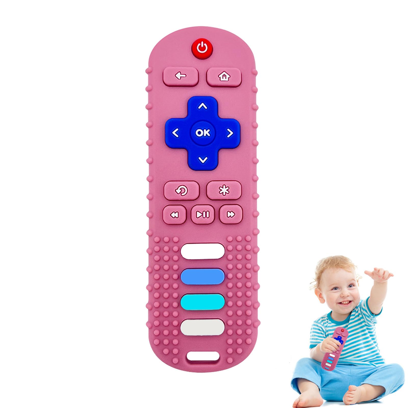 ERSIHUA Baby Teething Toys, Silicone Teethers for Babies, Cute Remote Control Shape Teething Toys, Chew Toys for Boys and Girls Teether Early