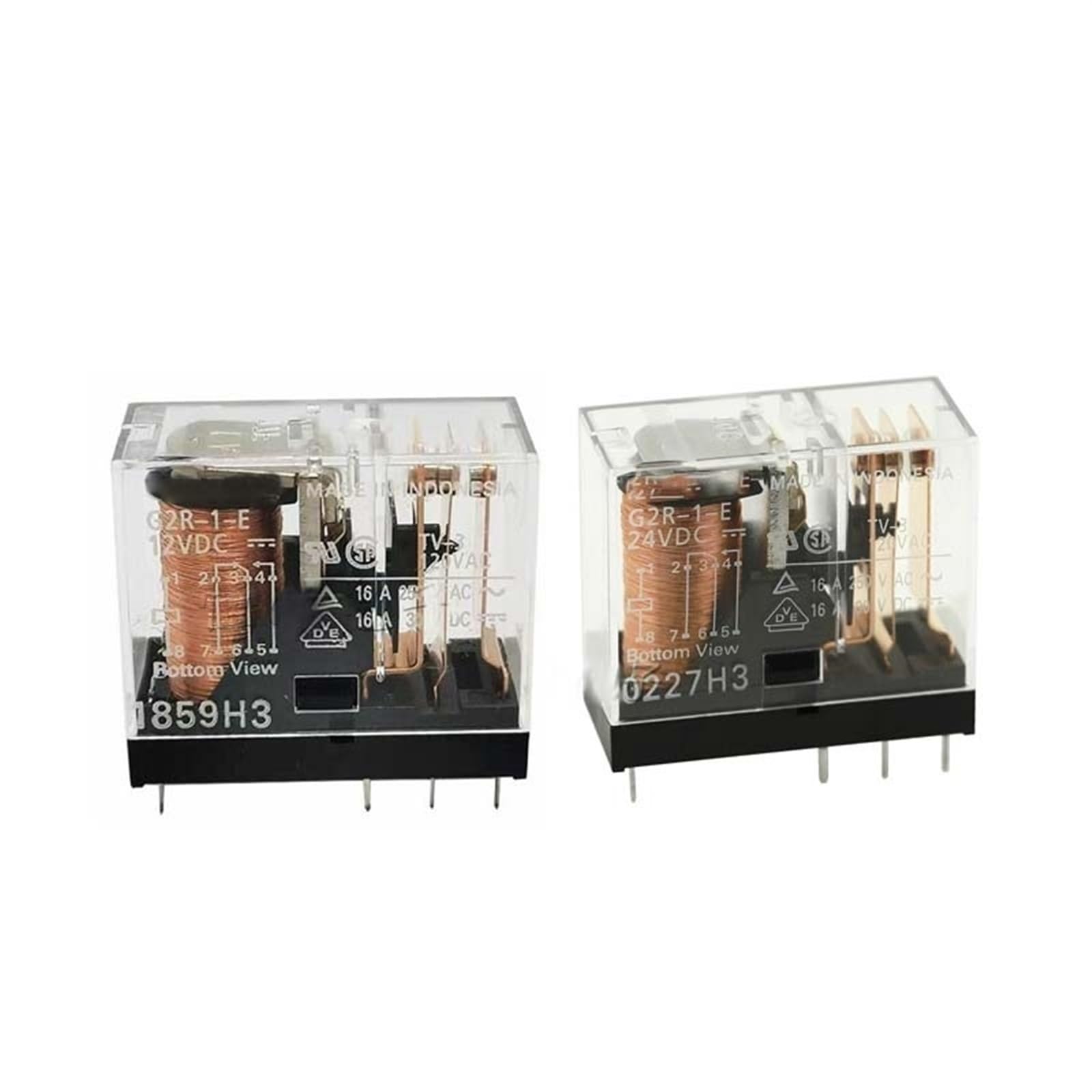 Relé G2R-1-E-24VDC 16A 8 pines componente electrónico DC12V24V automatización industrial 4
