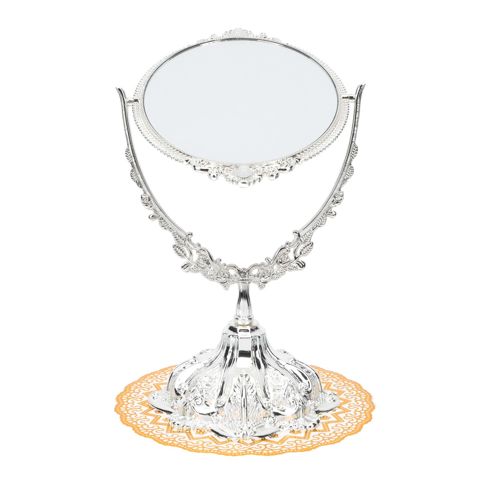 Miroir de maquillage vintage en métal pour coiffeuse de chambre