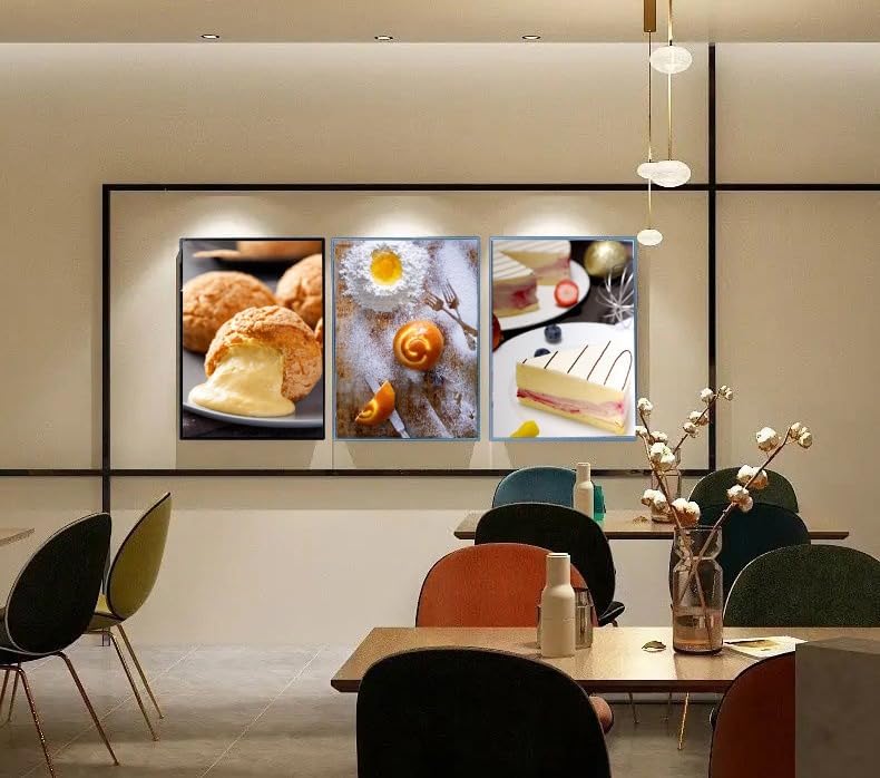 Image of A3 Poster Display Board Outdoor With LED | Glass Desktop Display Holder Wall Mount Vertical Menu Board Sign Holders for School, Office, Hotel, Party, And Menu (A3)