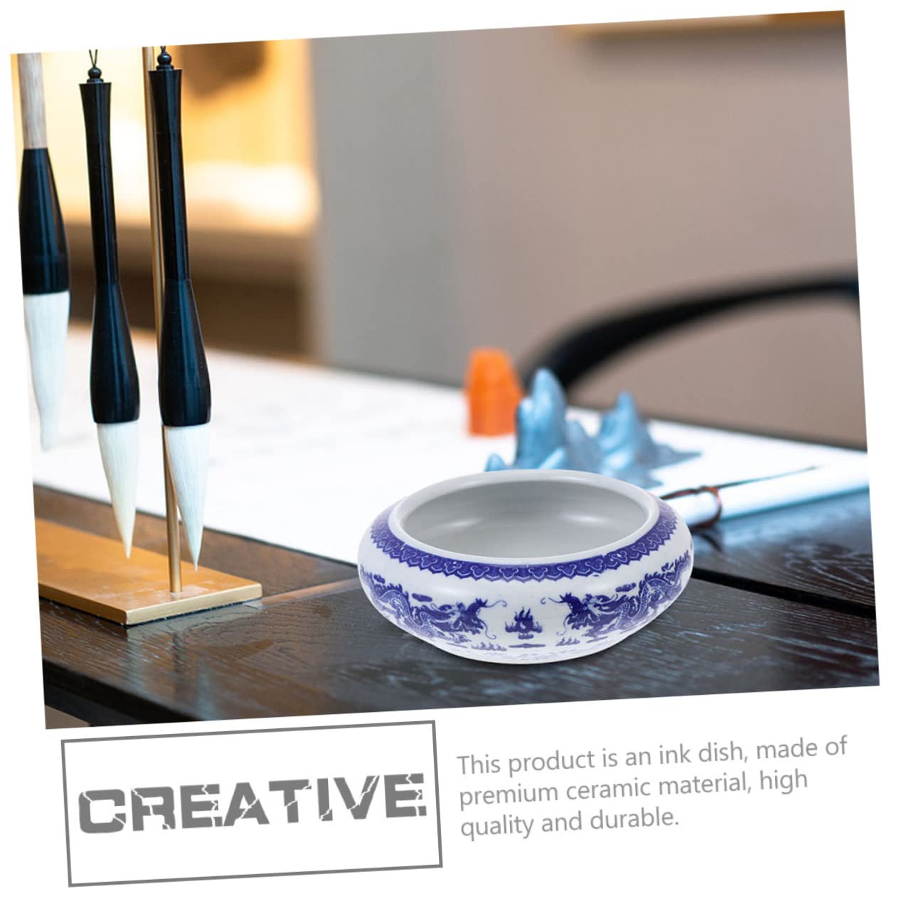 2pièces Pots à Eau Céramique pour Pinceaux à Encre Lot de Récipients De Rangement pour Et Peinture Accessoires Pratiques Et Décoratifs pour Bureau Et Art