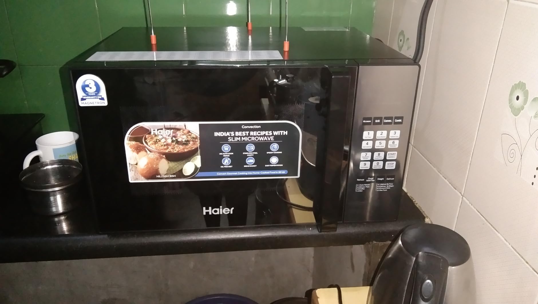 Haier 25 L Convection Microwave Oven (HIL2501CBSH, HAL2WBlack) Amazon