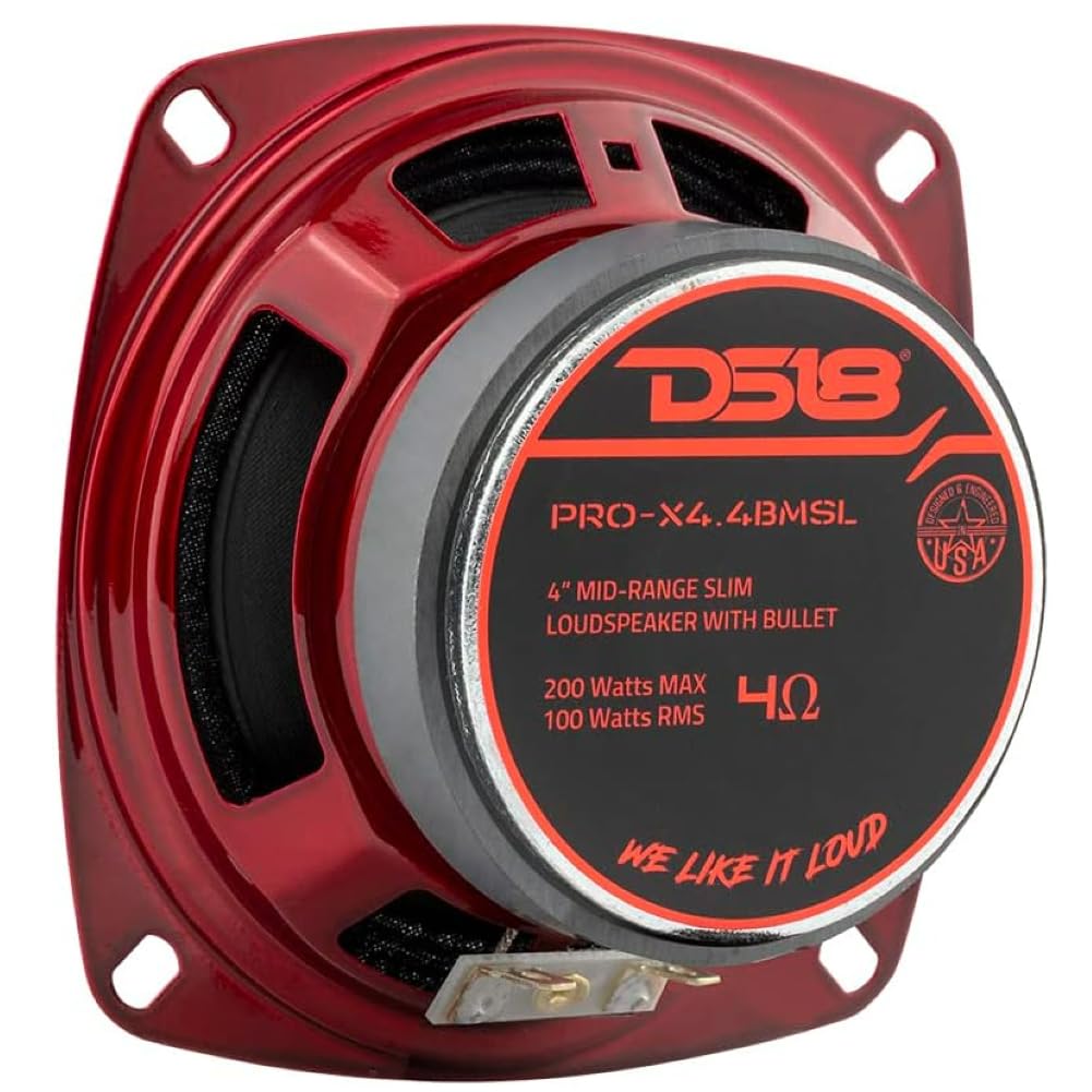 ZESTAW DO DS 18 PRO-X4.4BMSL 1 głośnik średniotonowy 10 cm, 100 mm, 4" średnicy, 100 W RMS i 200 W max, impedancja 4 omy, czułość 89 db spl, 1 szt. + element mocujący