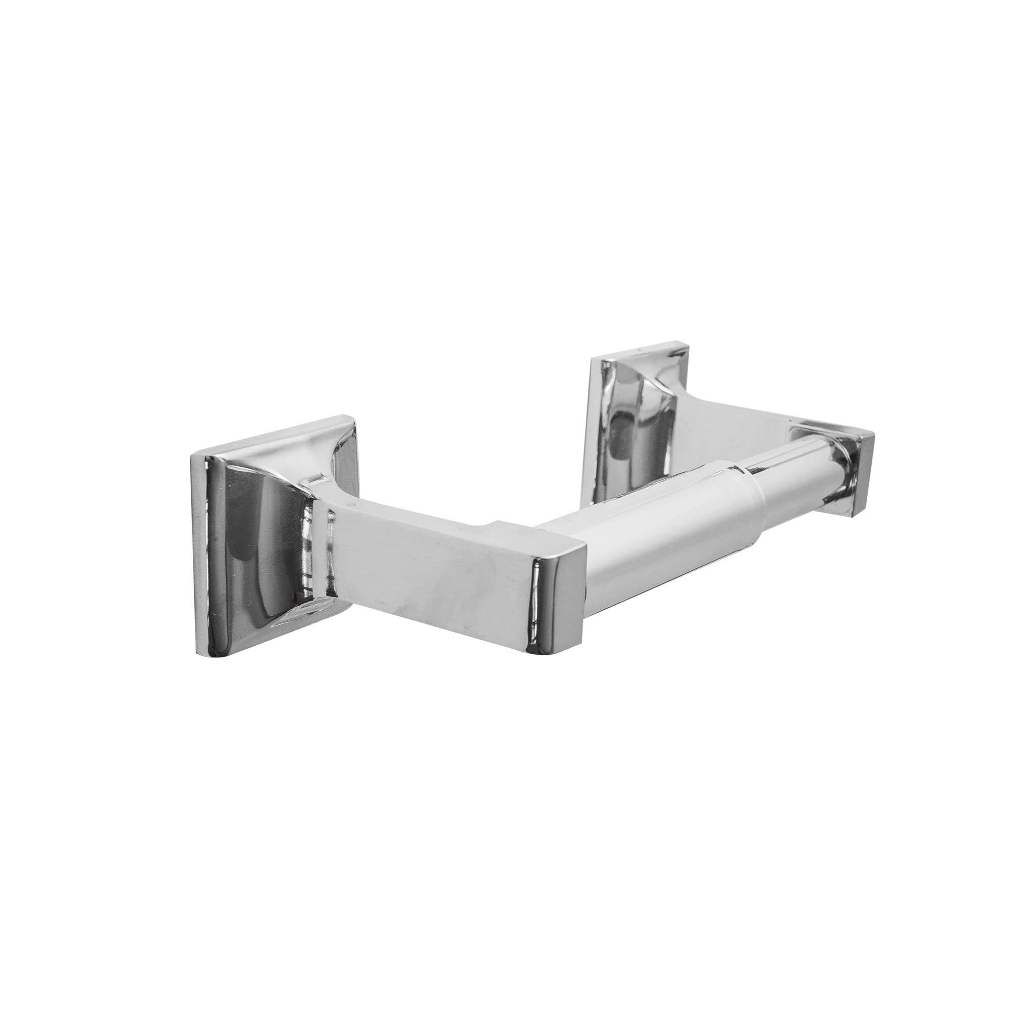 SENTO Chrome Toilet Paper Holder Wall Mount, Double Post Tissue Toilet Paper Holder, Easy Installation, Heavy Duty Metal, Polished Chrome