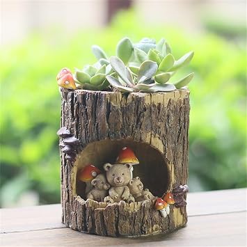 Cute Animal Flower Pot, Planter Design Accessory, Flower Pot, DIY, Decoration, Stylish, Succulent Plant, Pot, Storage Stand Bear-chan