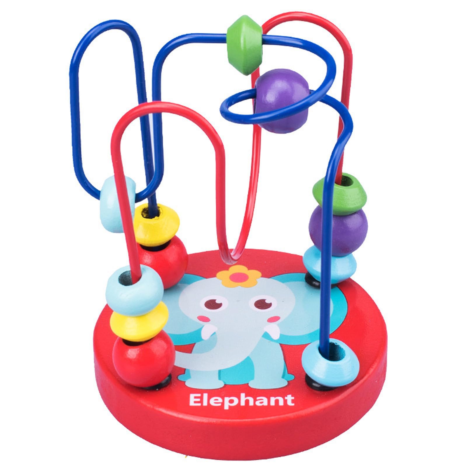 Wooden Bead Maze Roller Educational Developmental For Preschool Activity For (B, 9x9x12cm)