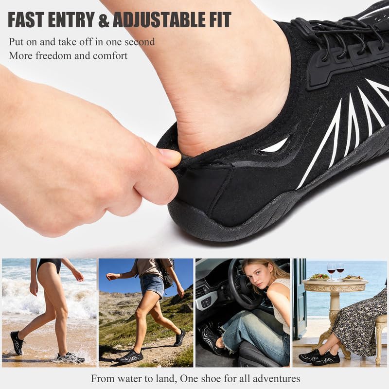 Image of Water Shoes Men Women Barefoot Shoes Outdoor for Beach Aqua Swim Pool River Water Quick Dry Boating Fishing Diving Surfing with Yoga Aerobics